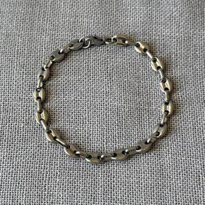 Cuban link style charm stainless MENS2